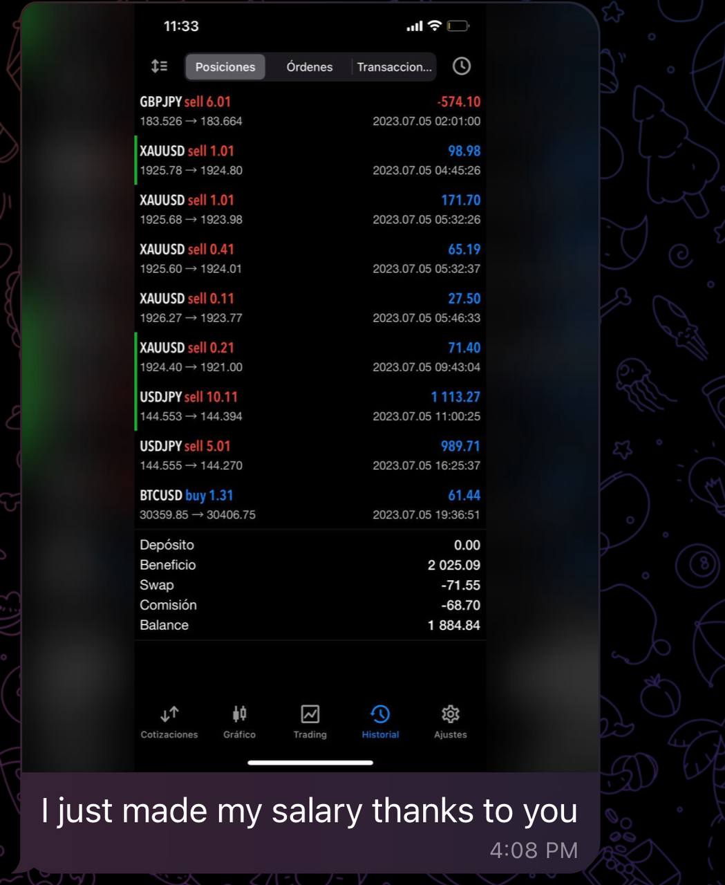 result screenshot
